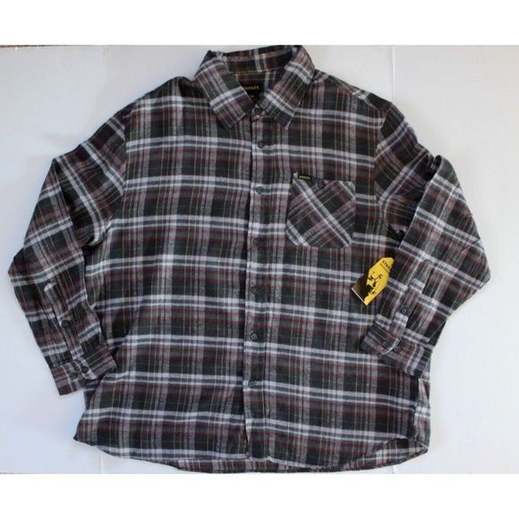 Stanley Other - NWT Stanley Workwear Men's Long Sleeve Flannel XXL NEW 2XL Gray Plaid